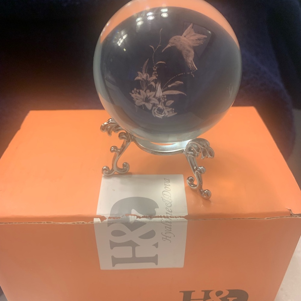 Hyaline & Dora Hummingbird Glass Globe - NWOT - Picture 2 of 6